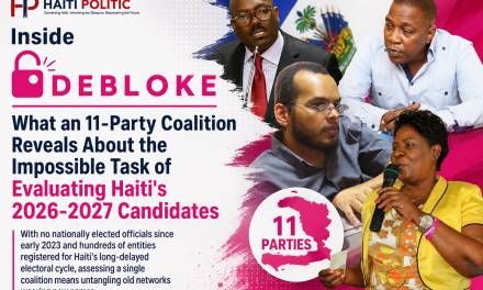 Inside DEBLOKE: What an 11-Party Coalition Reveals About the Impossible Task of Evaluating Haiti’s 2026-2027 Candidates