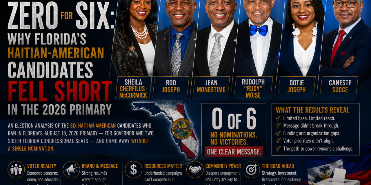 Zero for Six: Why Florida’s Haitian-American Candidates Fell Short in the 2026 Primary