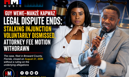 Guy Wewe–Manzè Kapwaz Legal Dispute Ends: Stalking Injunction Voluntarily Dismissed, Attorney Fee Motion Withdrawn