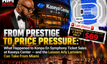 FROM PRESTIGE TO PRICE PRESSURE: What Happened to Konpa En Symphony Ticket Sales at Kaseya Center — and the Lesson Arly Larivière Can Take From Miami