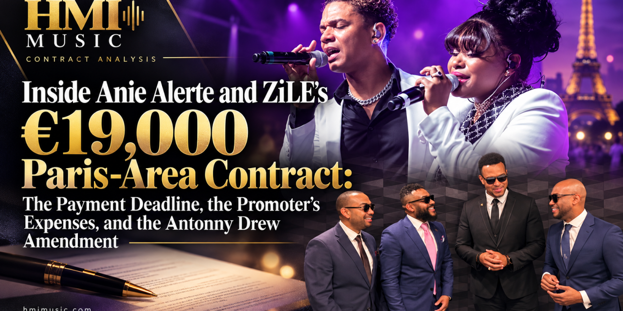 Inside Anie Alerte and ZiLE’s €19,000 Paris-Area Contract: The Payment Deadline, the Promoter’s Expenses, and the Antonny Drew Amendment